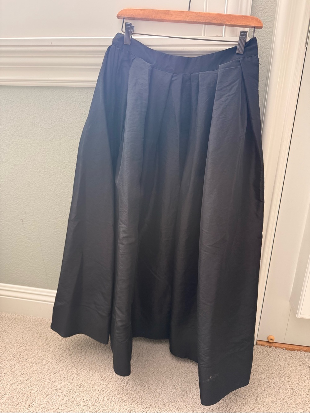Free People Black Full-Length A-Line Skirt